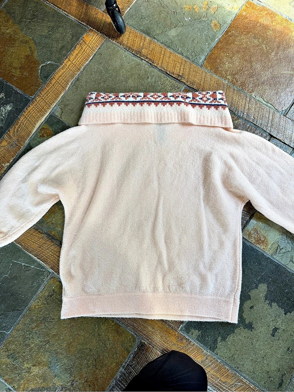 Wrangler Retro Geometric Cowl Neck Pink Size Medium - Picture 3 of 7